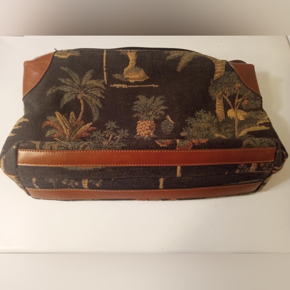 Tommy Bahama tapestry shoulder bag women's purse palm tree tropical vintage vtg - Picture 3 of 7
